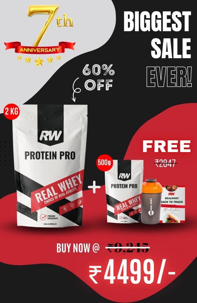 Real Whey Protein Pro 2kg + 3 Freebies